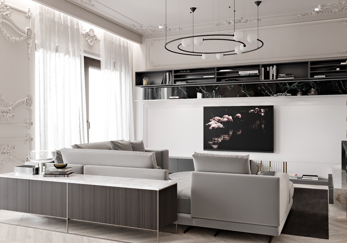 Thiết kế thi công nội thất căn hộ hado centrosa garden phong cách bán cổ điển 3