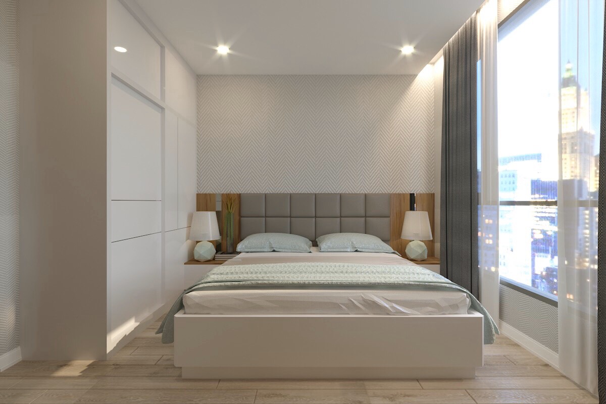 thiết kế thi công nội thất phòng ngủ Vinhome Grand Park Quận 9 Thi công phòng ngủ trọn gói