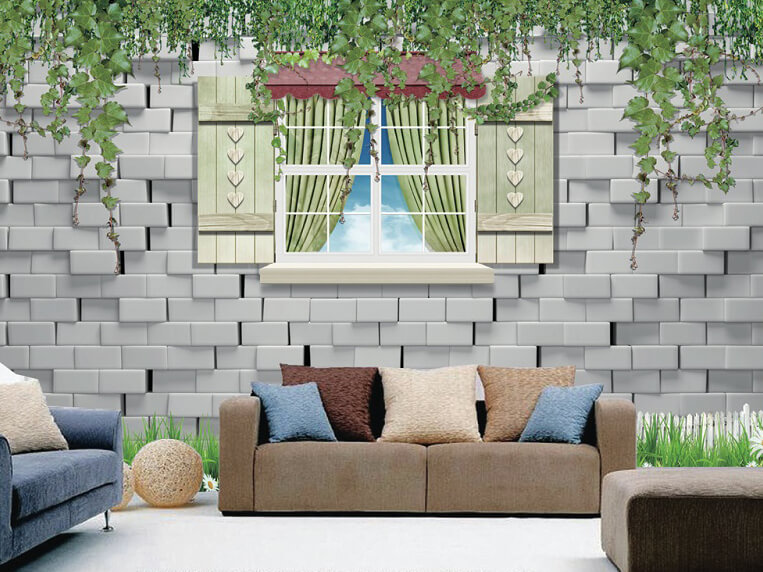 tranh dán tường 3d phòng ngủ thiết kế giấy dán tường đẹp