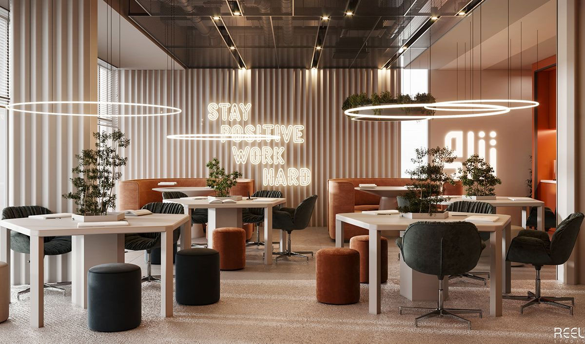 Văn phòng sáng tạo  không gian mở  linh hoạt