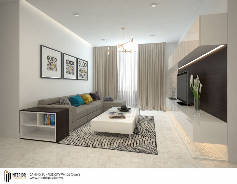 THIẾT KẾ V&Agrave; THI C&Ocirc;NG CĂN HỘ SUNRISE CENTRAL CITY 99M2